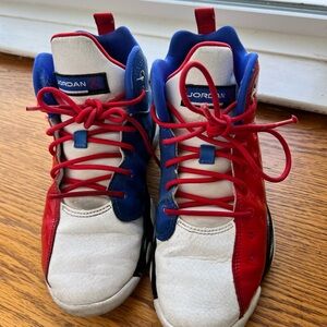 Jordan Kids Shoes - Red, Blue, and White